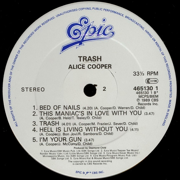 Alice Cooper - Trash | Epic (465130 1) - 3