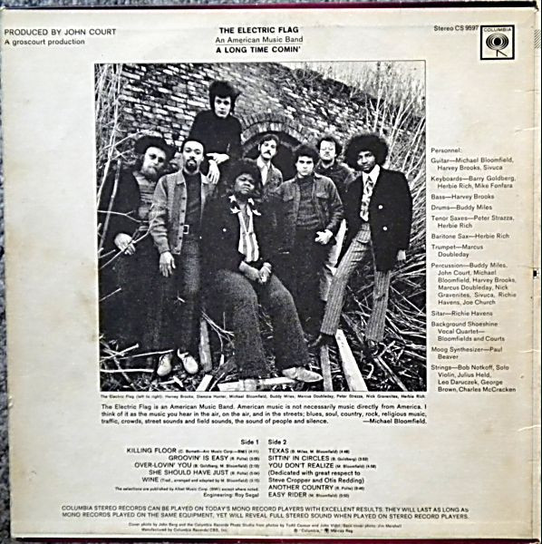 The Electric Flag - A Long Time Comin' | Columbia (CS 9597) - 2