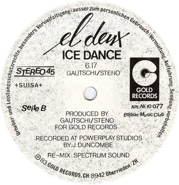 El Deux - Gletscher (Disco-Mix) | Gold Records (10 077) - 3
