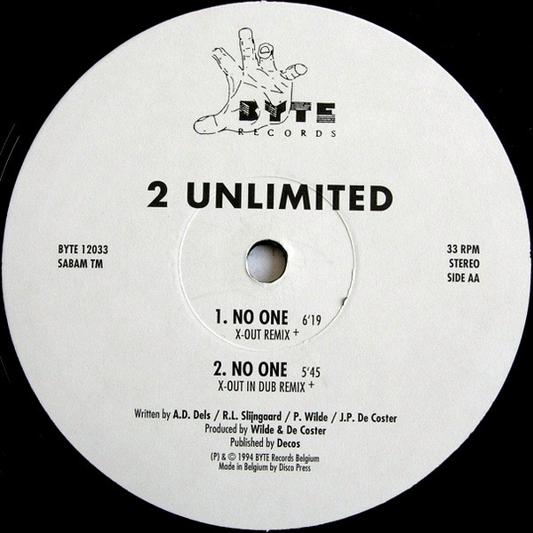 2 Unlimited - No One | Byte Records (BYTE 12033) - 4 2 Unlimited - No One | Byte Records (BYTE 12033) - 4