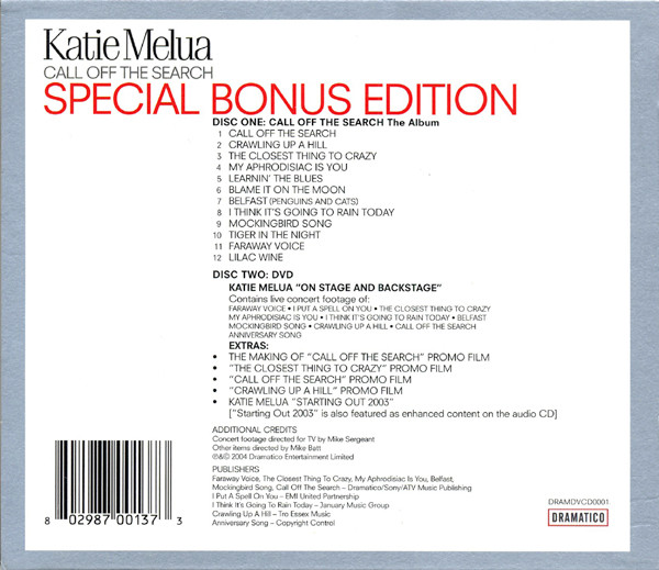 Katie Melua - Call Off The Search | Dramatico (DRAMDVCD0001) - 2 Katie Melua - Call Off The Search | Dramatico (DRAMDVCD0001) - 2