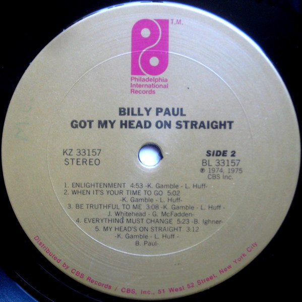 Billy Paul - Got My Head On Straight | Philadelphia International Records (KZ 33157) - 4 Billy Paul - Got My Head On Straight | Philadelphia International Records (KZ 33157) - 4