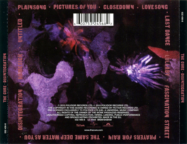 The Cure - Disintegration | Fiction Records (532 456-8) - 2