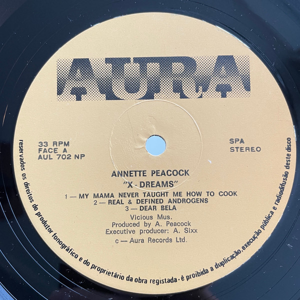Annette Peacock - X-Dreams | Aura (AUL 702 / NP) - 2