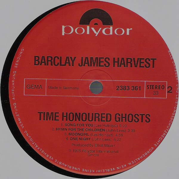 Barclay James Harvest - Time Honoured Ghosts | Polydor (2383 361) - 4
