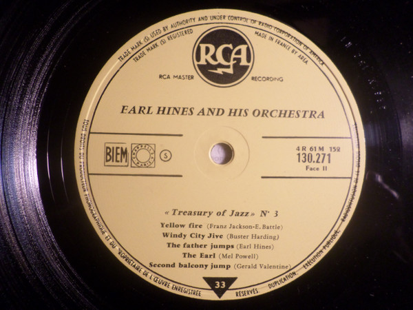 Earl Hines And His Orchestra - Treasury Of Jazz No 3 | RCA (130.271) - 4