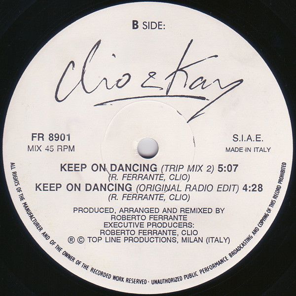 Clio & Kay - Keep On Dancing (Remix 89) | Top Line Productions (FR 8901) - 3