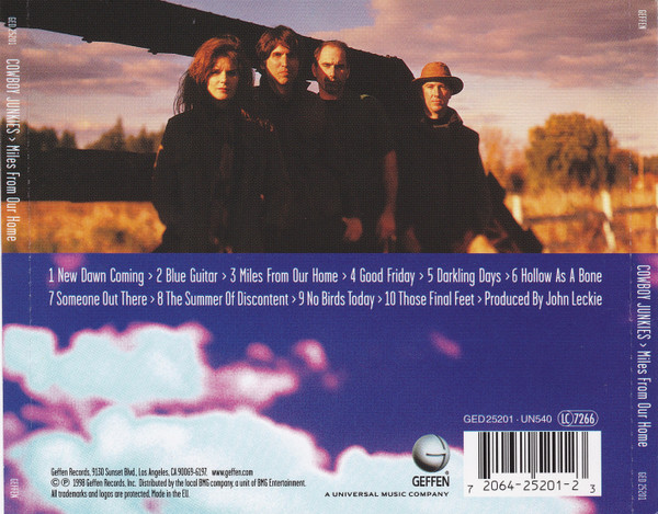 Cowboy Junkies - Miles From Our Home | Geffen Records (GED 25201) - 2 Cowboy Junkies - Miles From Our Home | Geffen Records (GED 25201) - 2