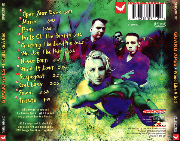 Guano Apes - Proud Like A God | Supersonic Records (SUPERSONIC 012) - 2