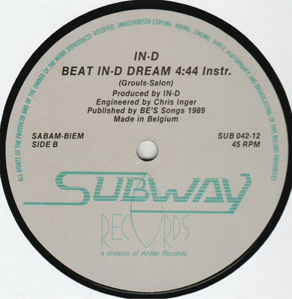 In-D - Beat In-D Dream | Subway (SUBWAY 042) - 4