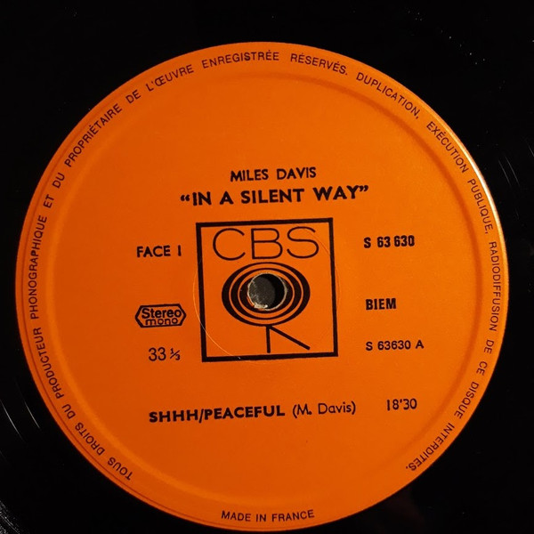 Miles Davis - In A Silent Way | CBS (S 63630) - 3