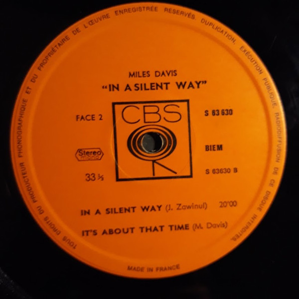 Miles Davis - In A Silent Way | CBS (S 63630) - 4