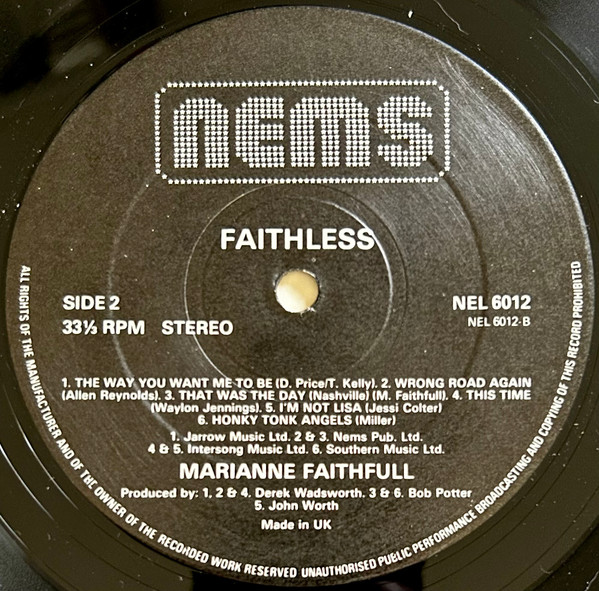 Marianne Faithfull - Faithless | NEMS (NEL 6012) - 4 Marianne Faithfull - Faithless | NEMS (NEL 6012) - 4