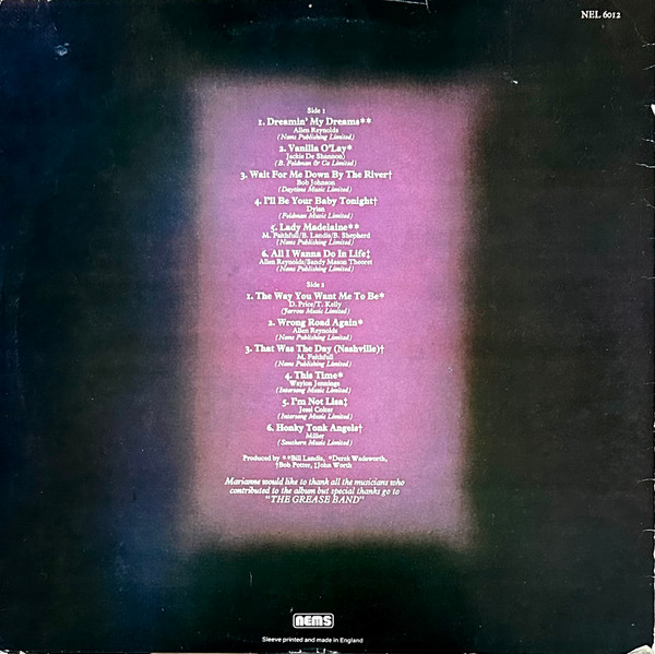 Marianne Faithfull - Faithless | NEMS (NEL 6012) - 2 Marianne Faithfull - Faithless | NEMS (NEL 6012) - 2