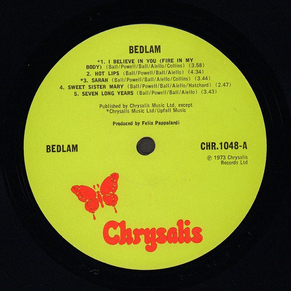 Bedlam - Bedlam | Chrysalis (CHR 1048) - 3 Bedlam - Bedlam | Chrysalis (CHR 1048) - 3
