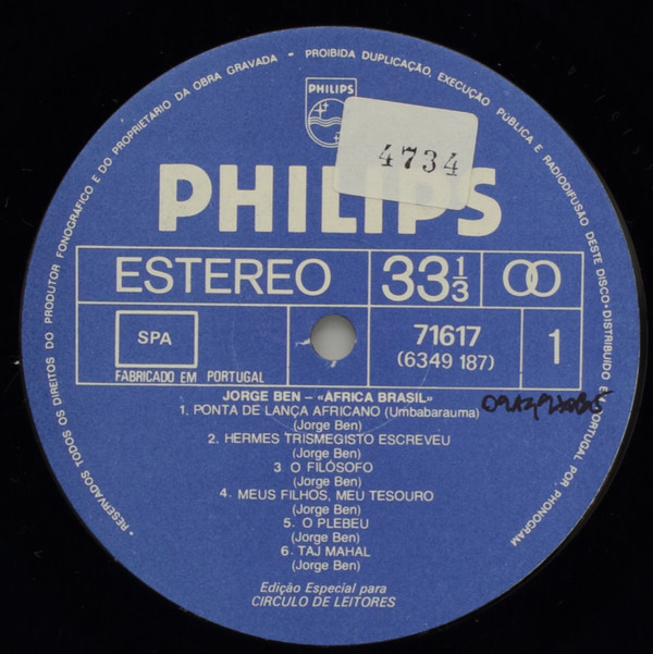 Jorge Ben - África Brasil | Philips (71617) - 3