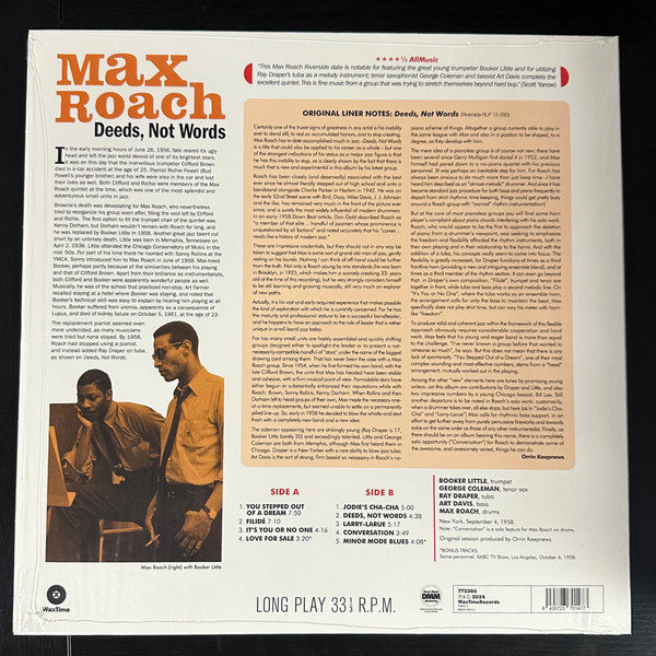 Max Roach - Deeds, Not Words | WaxTimeRecords (772365) - 2 Max Roach - Deeds, Not Words | WaxTimeRecords (772365) - 2