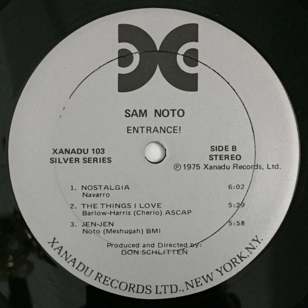 Sam Noto - Entrance! | Xanadu Records (Xanadu 103) - 4