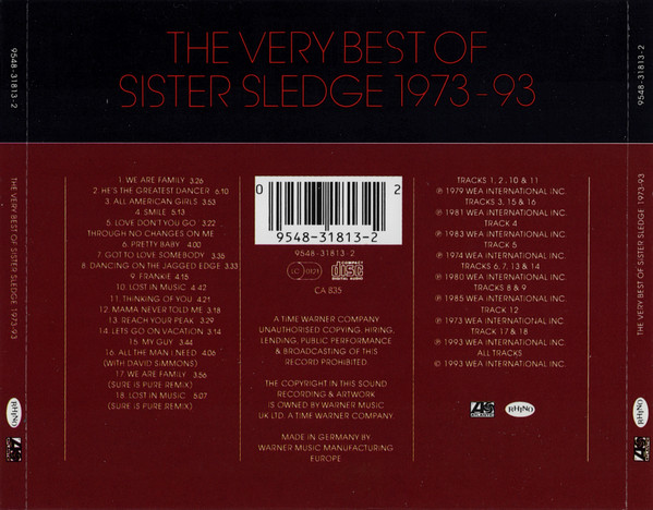 Sister Sledge - The Very Best Of Sister Sledge 1973-93 | Atlantic (9548-31813-2) - 2