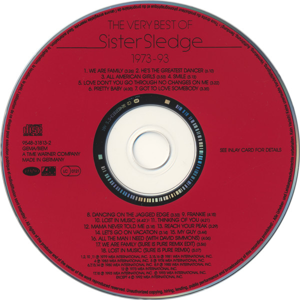 Sister Sledge - The Very Best Of Sister Sledge 1973-93 | Atlantic (9548-31813-2) - 3