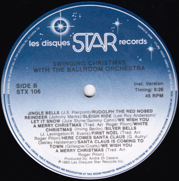 Ballroom Orchestra - Swinging Christmas With The Ballroom Orchestra | Les Disques Star Records (STX 106) - 4 Ballroom Orchestra - Swinging Christmas With The Ballroom Orchestra | Les Disques Star Records (STX 106) - 4
