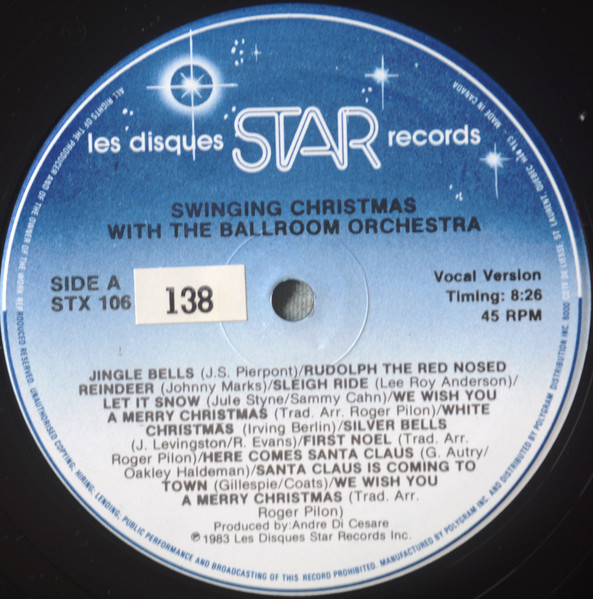 Ballroom Orchestra - Swinging Christmas With The Ballroom Orchestra | Les Disques Star Records (STX 106) - 3 Ballroom Orchestra - Swinging Christmas With The Ballroom Orchestra | Les Disques Star Records (STX 106) - 3