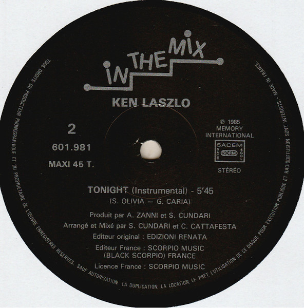 Ken Laszlo - Tonight | In The Mix (601 981) - 4 Ken Laszlo - Tonight | In The Mix (601 981) - 4