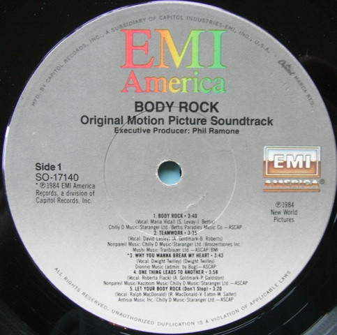 Various - Body Rock (Original Motion Picture Soundtrack) | EMI America (SO-17140) - 3