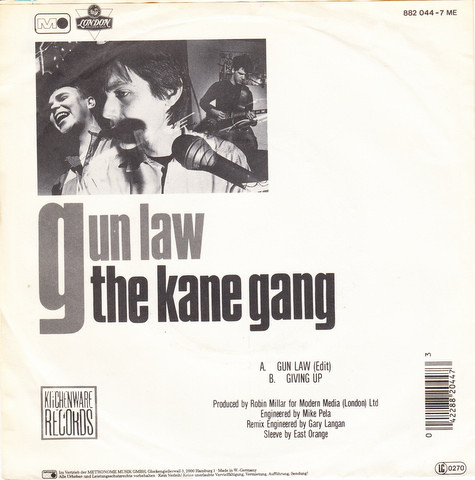 The Kane Gang - Gun Law | Metronome (882 044-7 ME) - 2