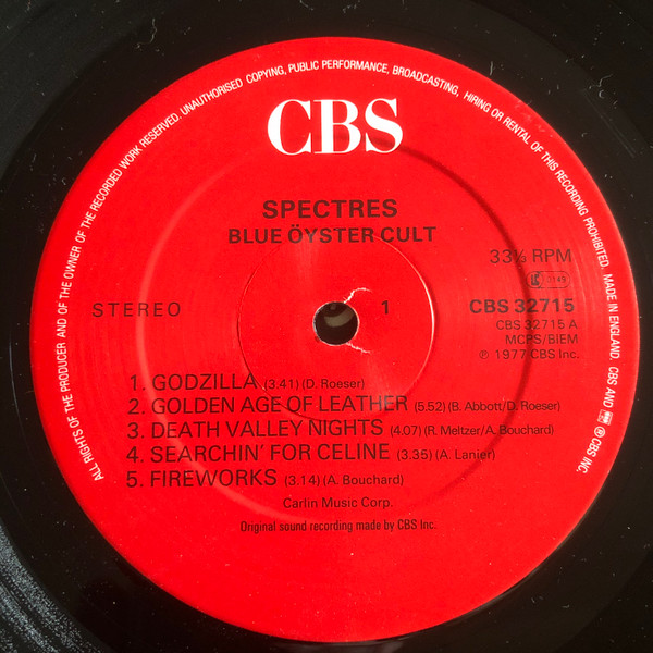 Blue Öyster Cult - Spectres | CBS (CBS 32715) - 2