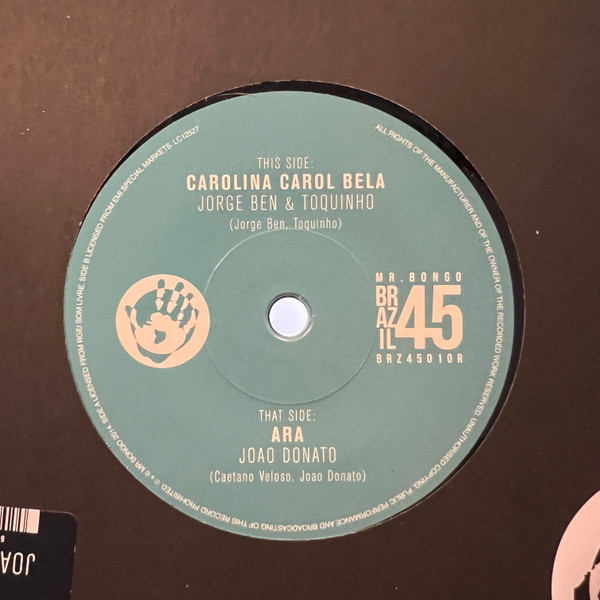 Jorge Ben & Toquinho / João Donato - Carolina Carol Bela / A Rã | Mr Bongo (BRZ45.010R) - 2 Jorge Ben & Toquinho / João Donato - Carolina Carol Bela / A Rã | Mr Bongo (BRZ45.010R) - 2