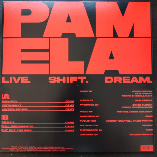 Pamela - Live. Shift. Dream. | FMA Records (FMA004) - 2 Pamela - Live. Shift. Dream. | FMA Records (FMA004) - 2