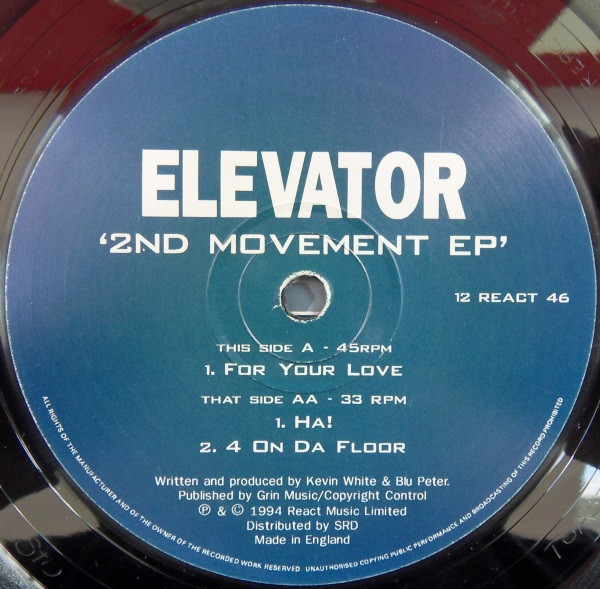 Elevator - 2nd Movement EP | React (12 REACT 46) - 2