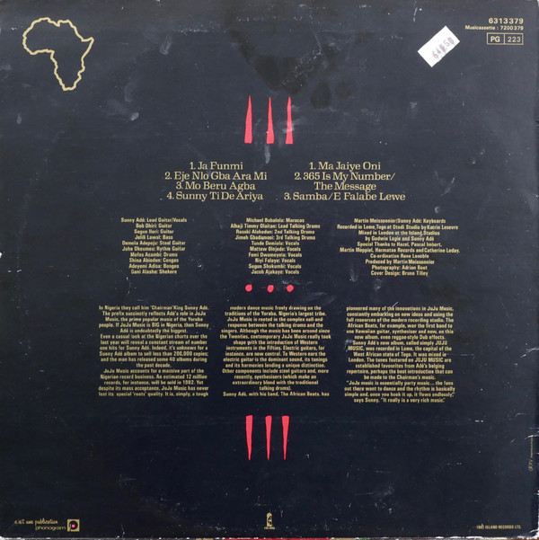 King Sunny Ade & His African Beats - Juju Music | Island Records (6313 379) - 2 King Sunny Ade & His African Beats - Juju Music | Island Records (6313 379) - 2