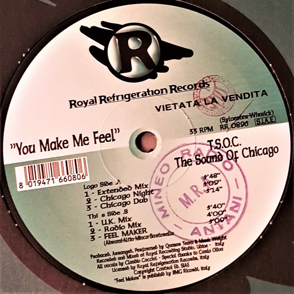 T.S.O.C. (The Sound Of Chicago) - You Make Me Feel | Royal Refrigeration Records (RR 0896) - 2 T.S.O.C. (The Sound Of Chicago) - You Make Me Feel | Royal Refrigeration Records (RR 0896) - 2