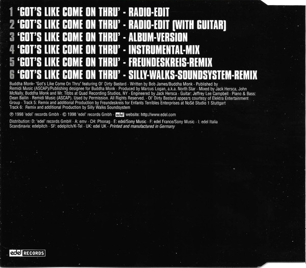 Buddha Monk Feat. Ol' Dirty Bastard - Got's Like Come On Thru | Edel Records (0038395ERE)