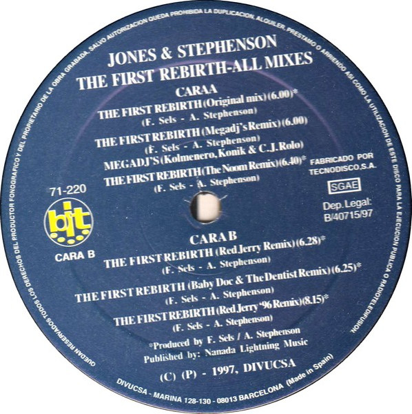 Jones & Stephenson - The First Rebirth | Bit Music (71-220) - 3