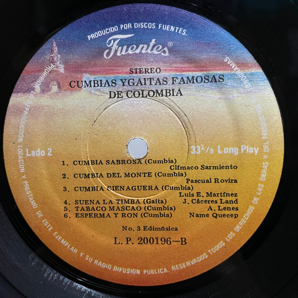 Various - Cumbias Y Gaitas Famosas De Colombia | Discos Fuentes (L.P. 200196) - 4 Various - Cumbias Y Gaitas Famosas De Colombia | Discos Fuentes (L.P. 200196) - 4