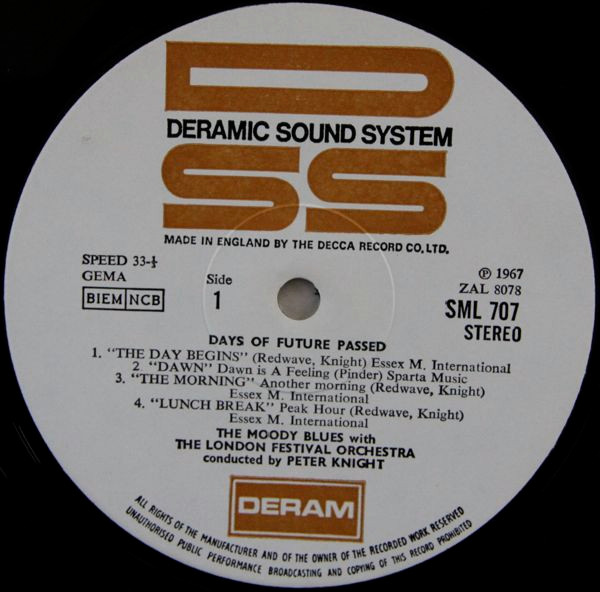 The Moody Blues With The London Festival Orchestra Conducted By Peter Knight - Days Of Future Passed | Deram (SML 707) - 3 The Moody Blues With The London Festival Orchestra Conducted By Peter Knight - Days Of Future Passed | Deram (SML 707) - 3