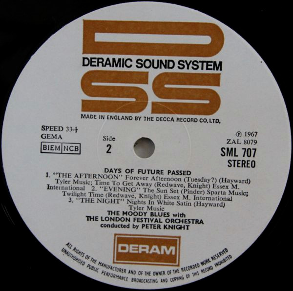 The Moody Blues With The London Festival Orchestra Conducted By Peter Knight - Days Of Future Passed | Deram (SML 707) - 4 The Moody Blues With The London Festival Orchestra Conducted By Peter Knight - Days Of Future Passed | Deram (SML 707) - 4