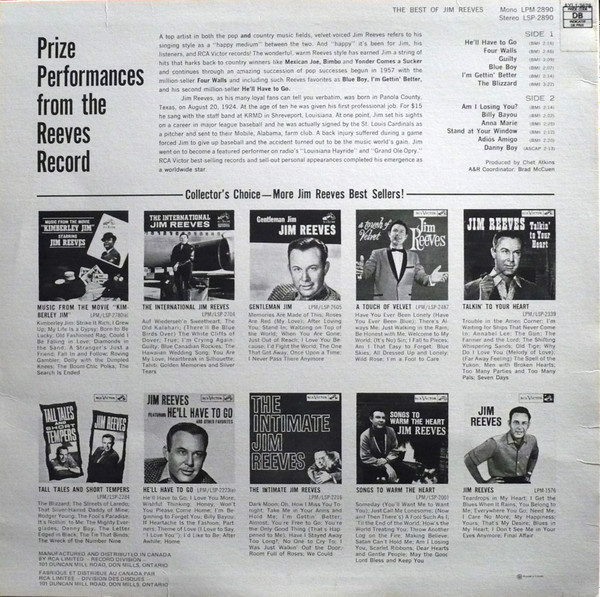 Jim Reeves - The Best Of Jim Reeves | RCA Victor (AYL1-3678) - 2