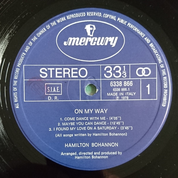 Hamilton Bohannon - On My Way | Mercury (6338 866) - 3 Hamilton Bohannon - On My Way | Mercury (6338 866) - 3