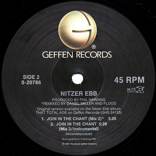 Nitzer Ebb - Join In The Chant | Geffen Records (0-20786) - 4 Nitzer Ebb - Join In The Chant | Geffen Records (0-20786) - 4