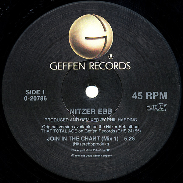 Nitzer Ebb - Join In The Chant | Geffen Records (0-20786) - 3 Nitzer Ebb - Join In The Chant | Geffen Records (0-20786) - 3