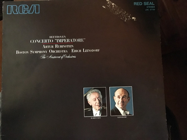 Ludwig van Beethoven - Arthur Rubinstein , Boston Symphony Orchestra / Erich Leinsdorf - CONCERTO "IMPERATORE" | RCA Red Seal (LSC-2733)