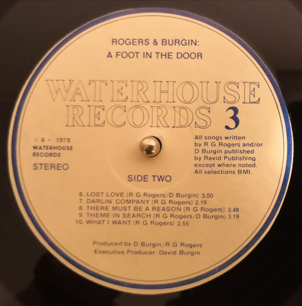 Rogers & Burgin - A Foot In The Door | Waterhouse Records (Waterhouse Records 3) - 4 Rogers & Burgin - A Foot In The Door | Waterhouse Records (Waterhouse Records 3) - 4