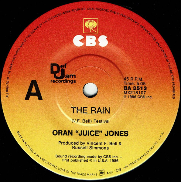 Oran 'Juice' Jones - The Rain | CBS (BA 3513)