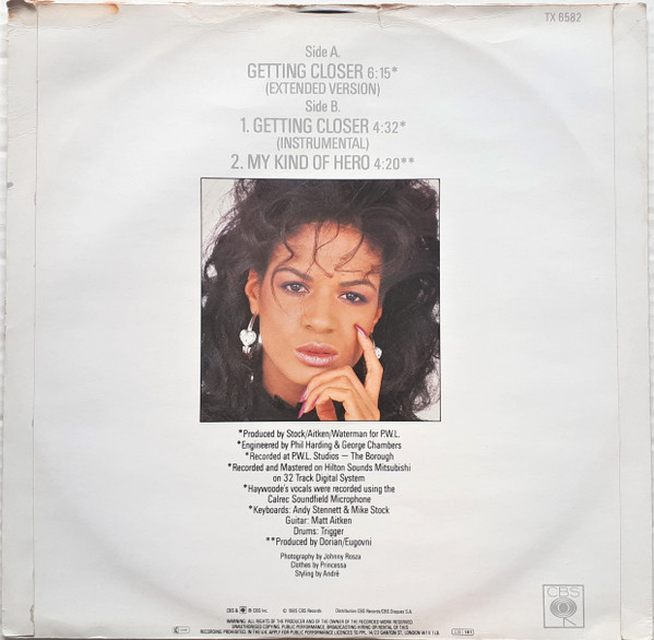 Haywoode - Getting Closer (Extended Version) | CBS (TX 6582) - 2