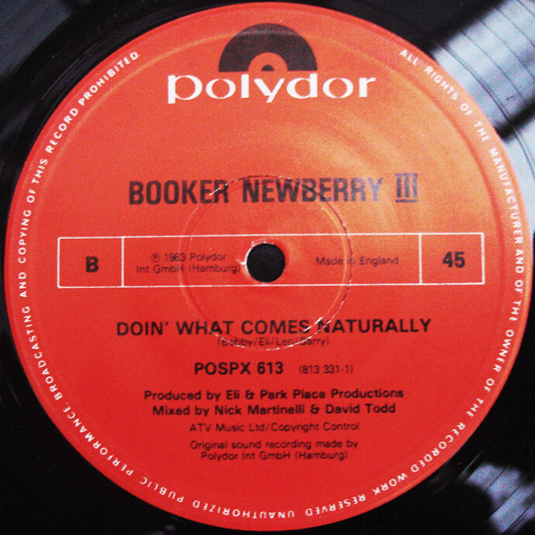 Booker Newberry III - Love Town / Doin' What Comes Naturally | Polydor (POSPX 613) - 3