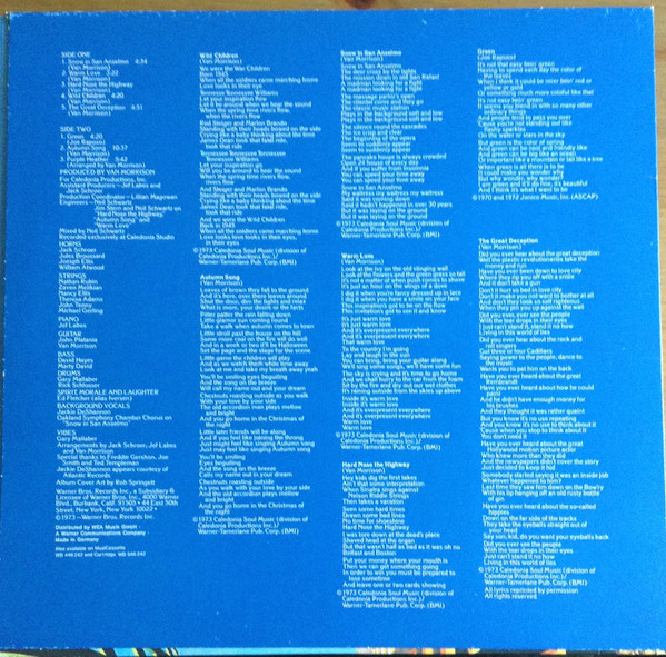 Van Morrison - Hard Nose The Highway | Warner Bros. Records (WB 46 242) - 4